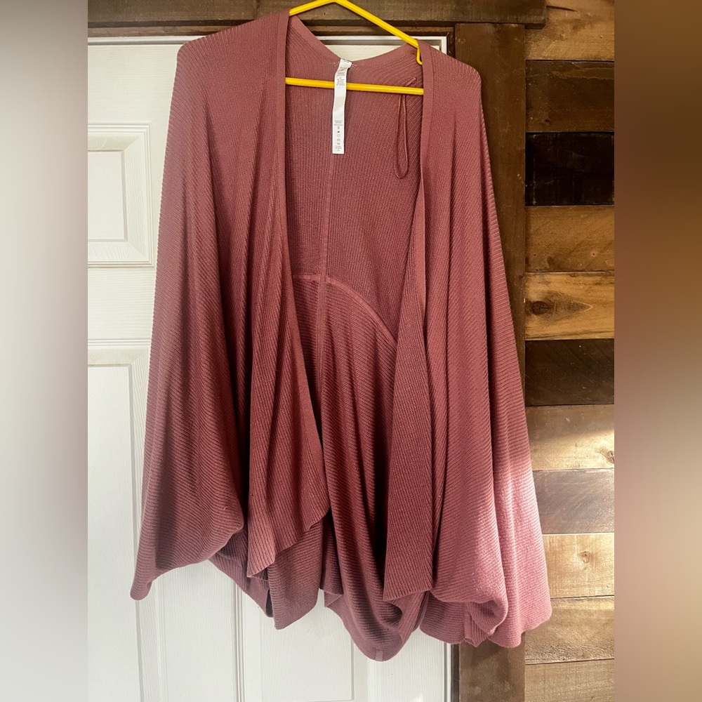 Lululemon Cashlu knit textured wrap, cashmere blend XL/XXL